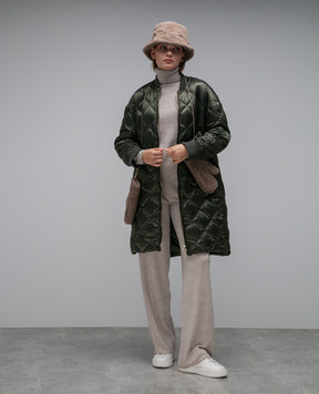 Max Mara Trebi green quilted down jacket TREBI