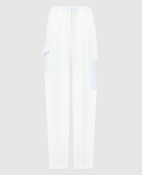 Missoni White cargo pants with a textured pattern DS24SI10BV00DQ