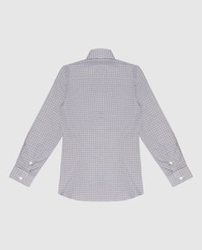 Stefano Ricci Children's gray checked shirt YC003559LJ1775