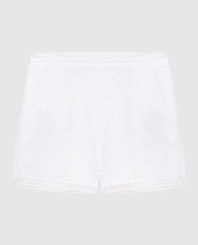 Ermanno Scervino White shorts with sangalo embroidery D424P313SZB