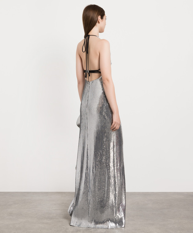 David Koma - Silver maxi dress with sequins RE23DK38DL