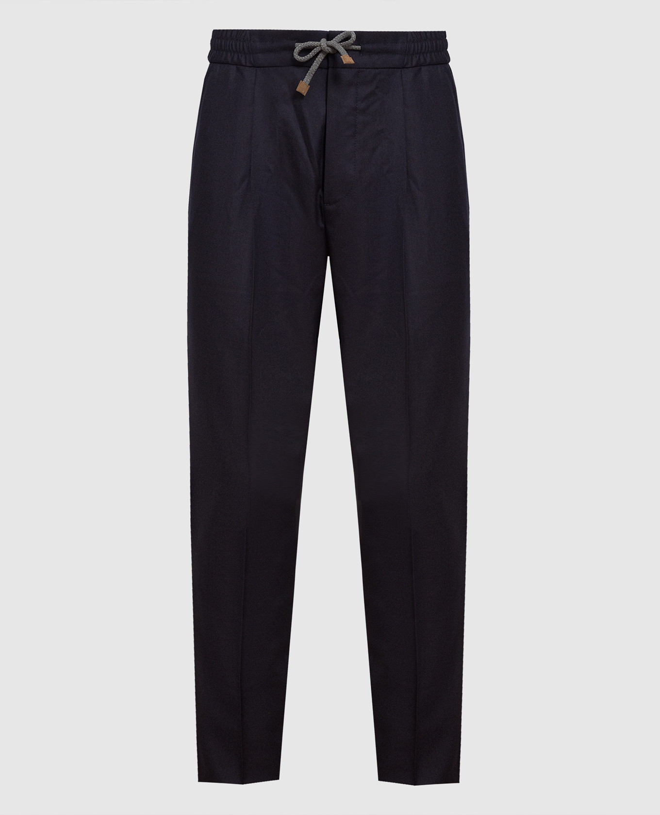 

Navy blue wool trousers Brunello Cucinelli, Синий