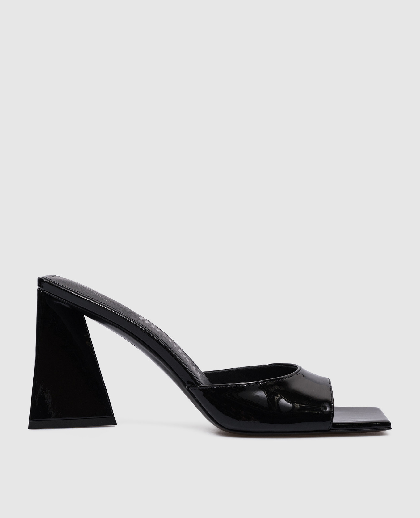 

Mini Devon black patent leather mules The Attico