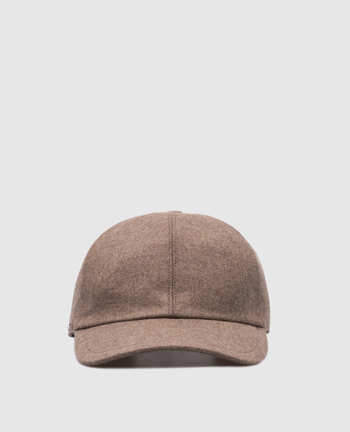 

Brown wool and cashmere logo cap Enrico Mandelli, Коричневый