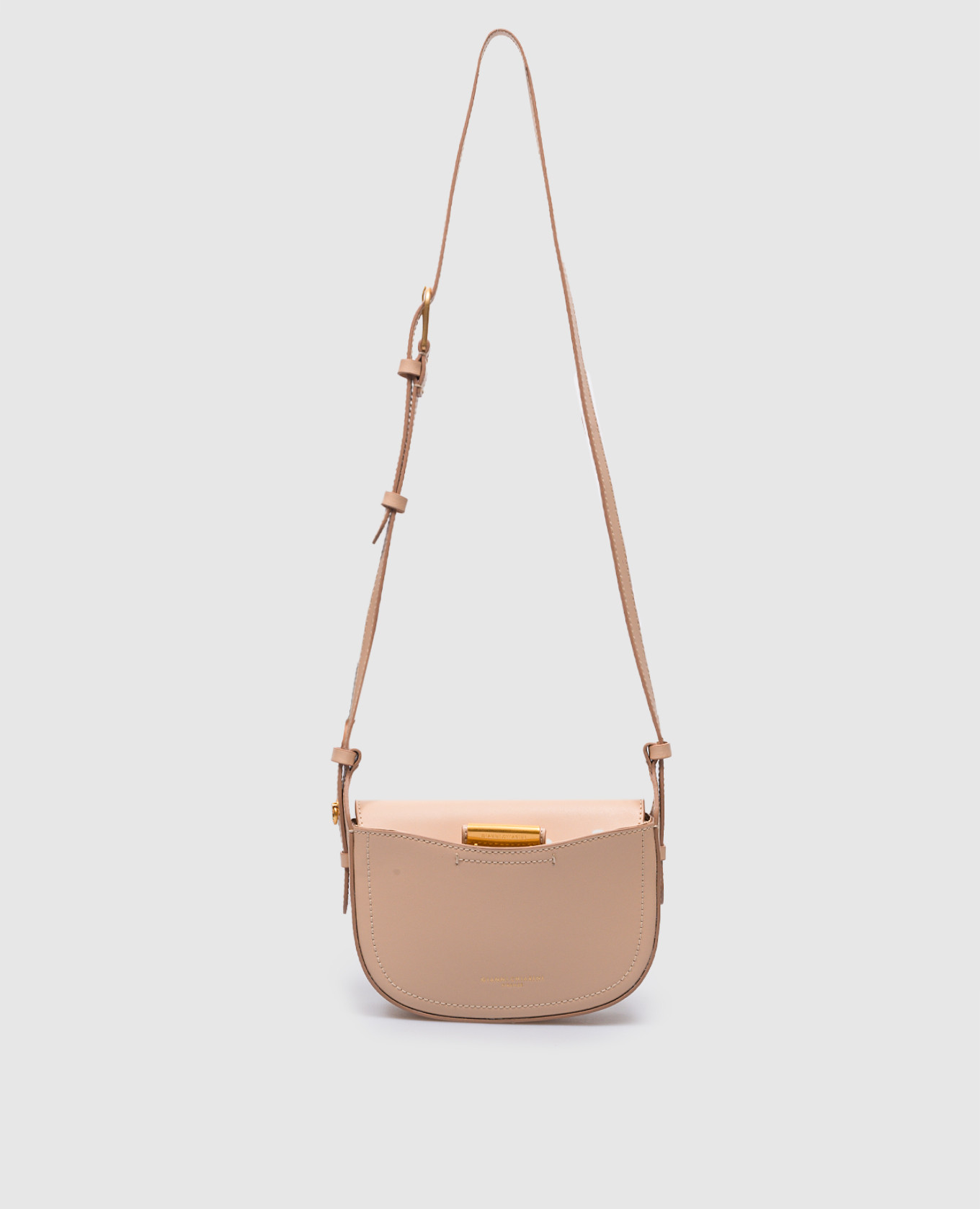 

Sandy beige leather messenger bag Gianni Chiarini