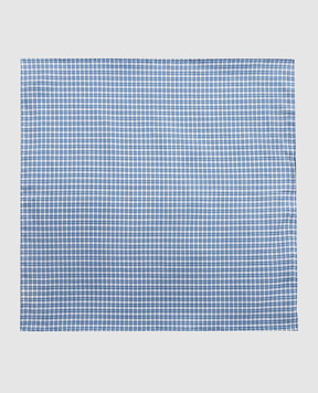 Stefano Ricci Children's blue checkered scarf YFZ25COLJ1919