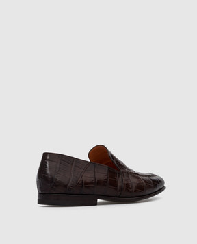 Santoni Brown leather loafers MPCG16048SA2ECWO