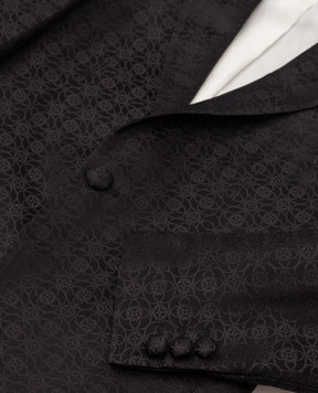 Stefano Ricci Children's black patterned silk jacket Y1RF731000HC4718