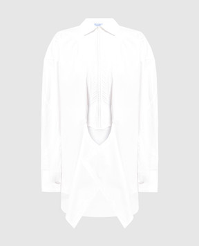 Thierry Mugler Camisa asimétrica blanca 22W1TO0623259