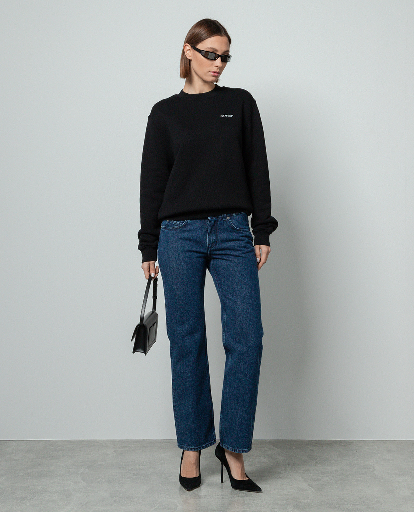 Blue jeans with logo patch Off-White 2