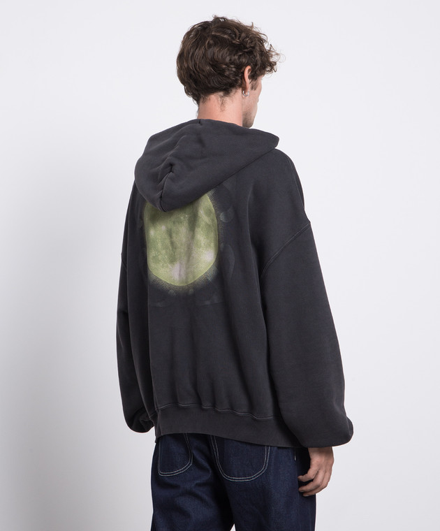 Off White Gray Super Moon Arr Over Print Hoodie OMBB118F23FLE008 buy with Belgium delivery at Symbol