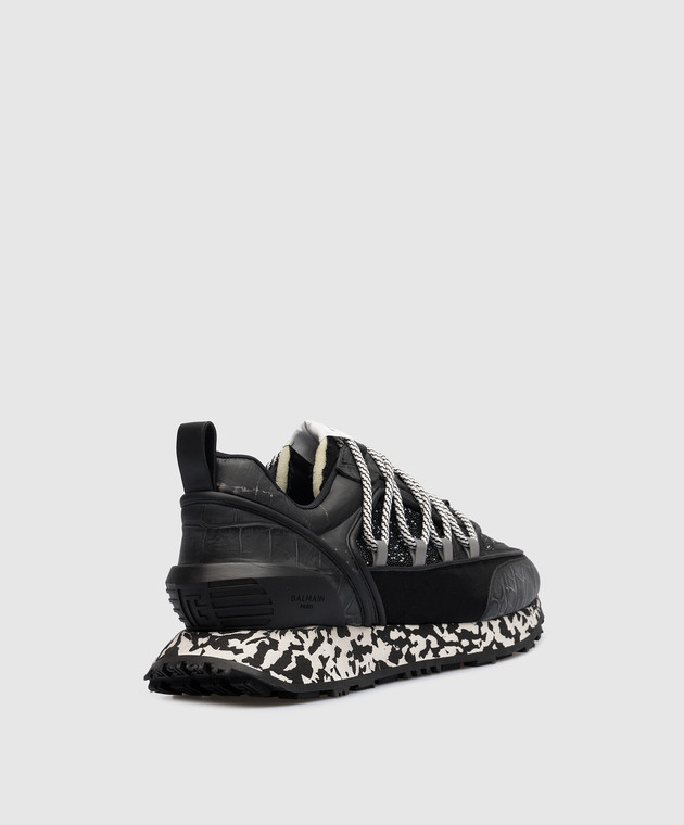 Balmain - Black Beaded Racer Combo Sneakers AM1VI326TSEL