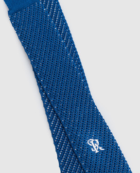 Stefano Ricci Children's blue silk tie YCRM3600SETA