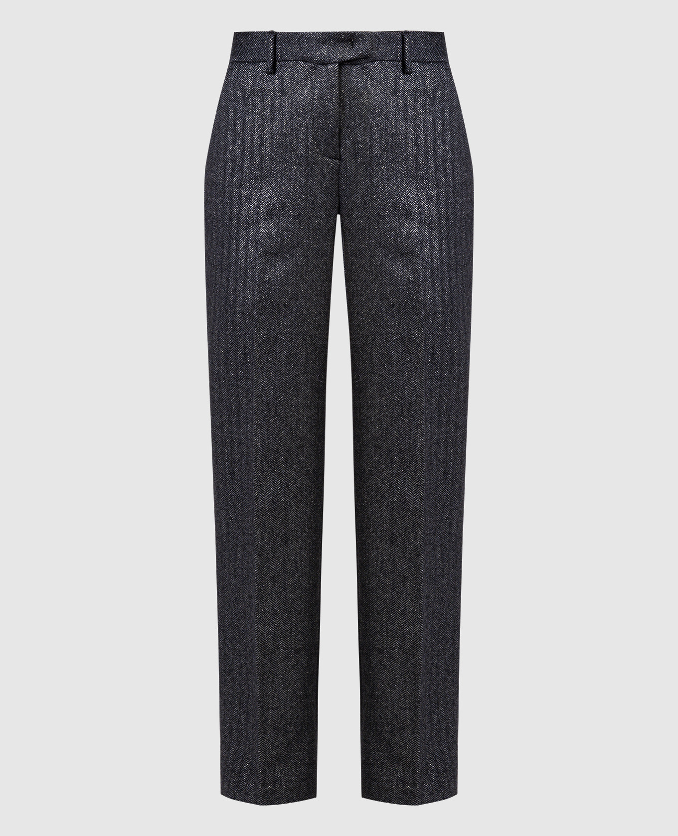 

Gray pants with lurex Twinset, Серый