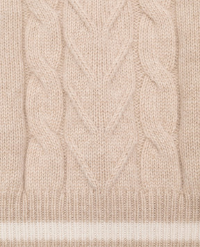 Brunello Cucinelli Children's beige cashmere sweater with a textured pattern B22M73703C