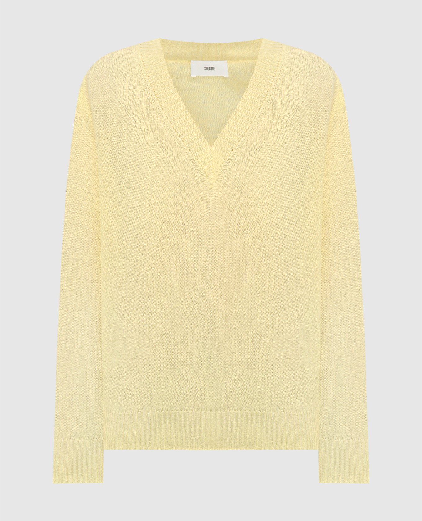 

Yellow cashmere pullover Solotre, Желтый