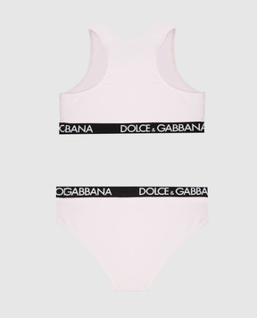 Dolce&Gabbana Children's pink top and panty set L5J713FUGNE