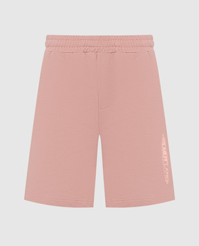 Helmut Lang Pink shorts with SPACE logo print N10HM206