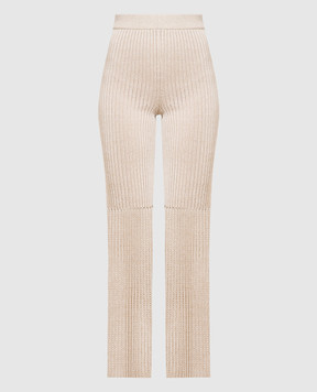 Nanushka Karine beige striped pants NW23SSPA00973