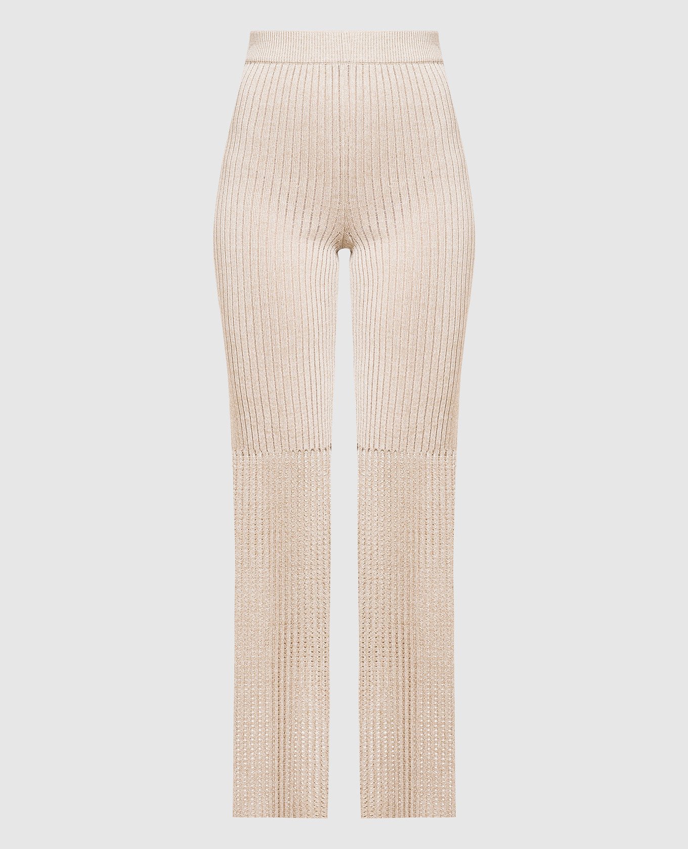 

Karine beige striped pants Nanushka