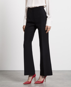 Valentino Black flared pants made of wool and silk 2B3RB5601CF