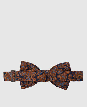Stefano Ricci Children's brown butterfly made of silk in a pattern YHN01NG501