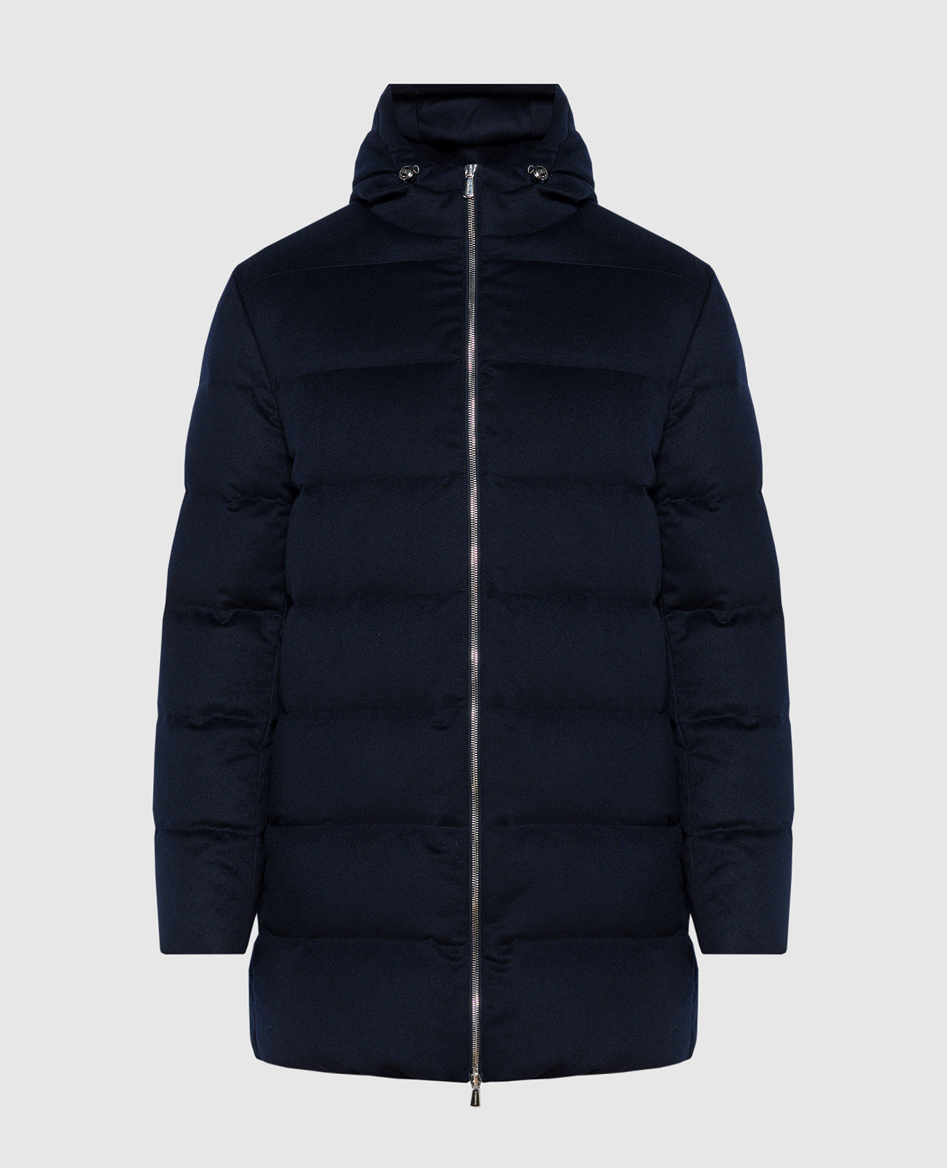 Blue cashmere down jacket enrico mandelli