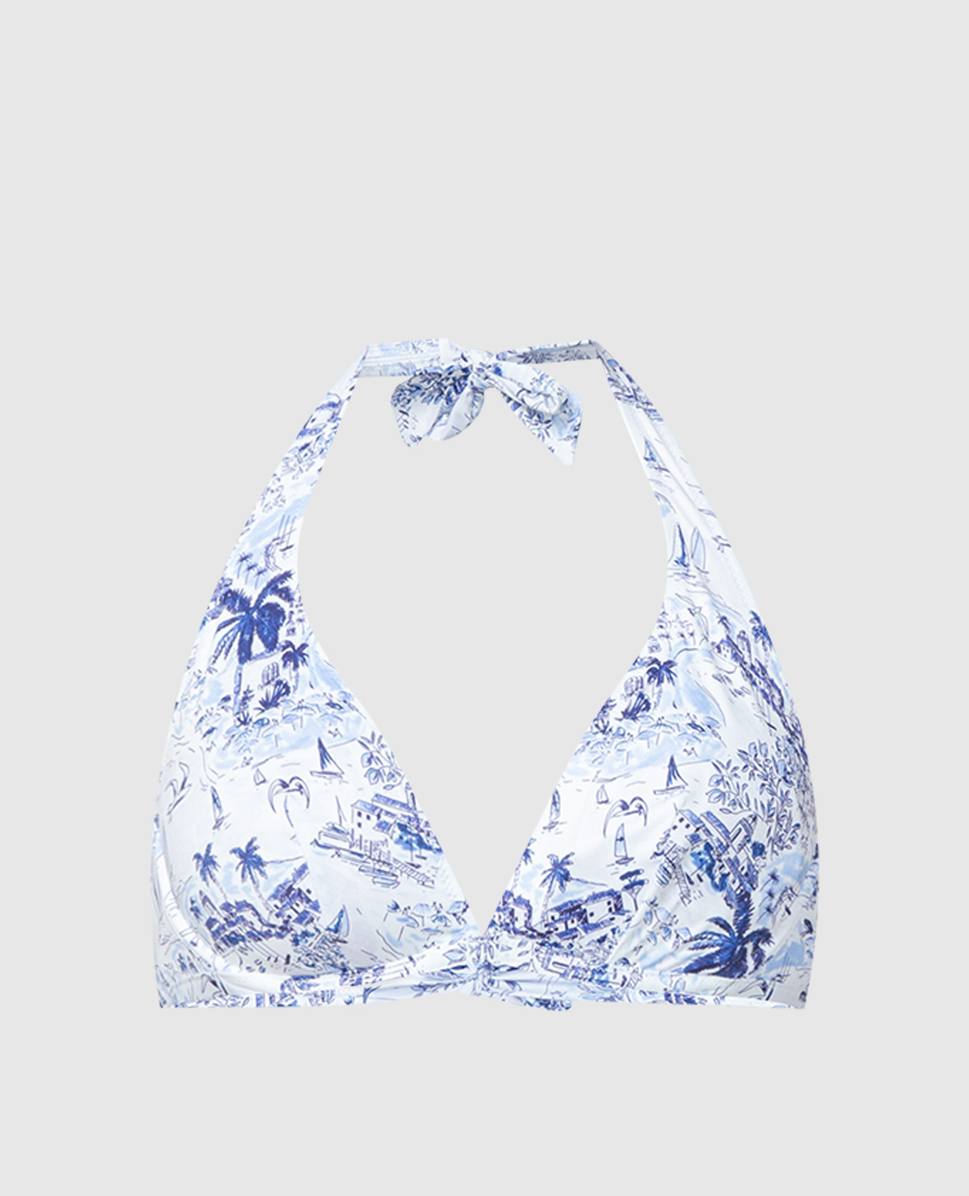 White bodice from riviera swimsuit with print vilebrequin