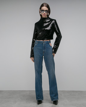 Gauchere Black blouse with sequins P22307470527