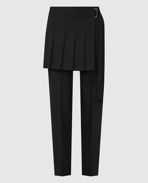 Juun.j Black pants with wool and basque JW4221W005