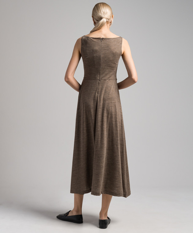 toteme brown dress Boatneck jersey dress nutmeg main image 1
