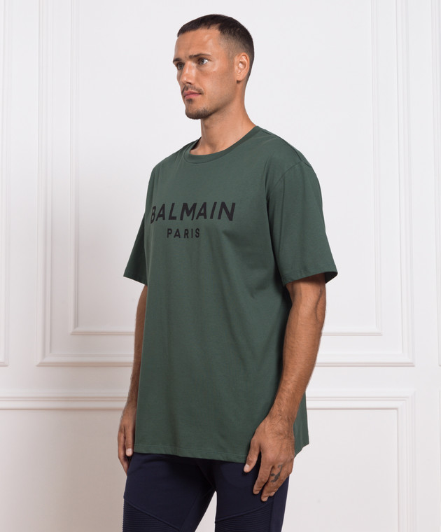 Balmain t shirt green hotsell