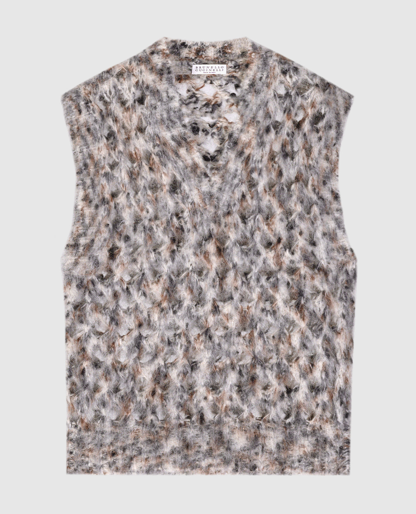

Gray openwork vest Brunello Cucinelli, Grey