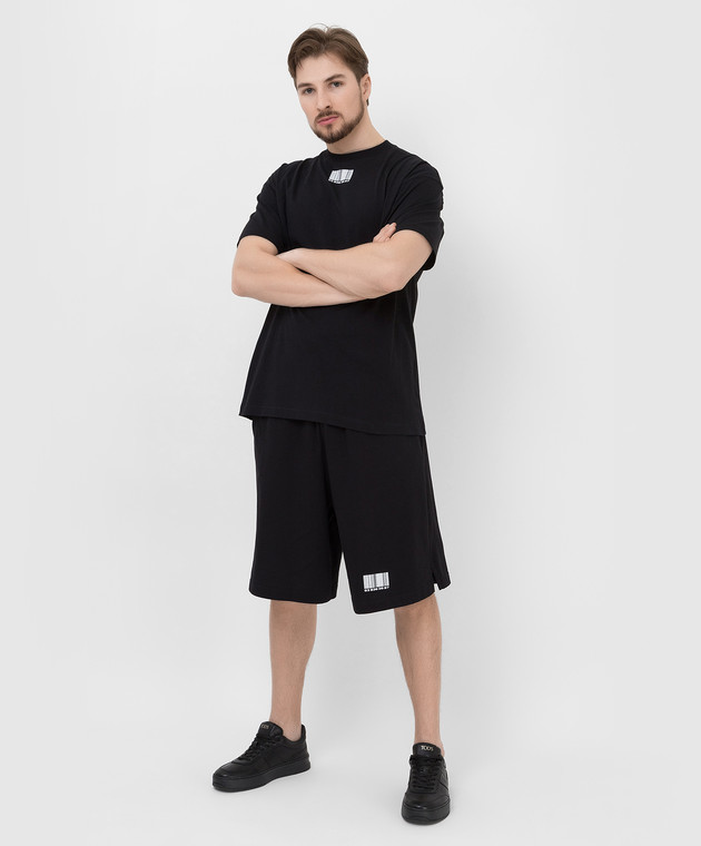 VTMNTS - Black Barcode Print Shorts VL12PA500B - shop with 