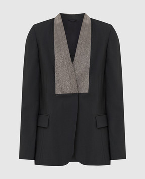 Brunello Cucinelli Wool jacket with chains M0W272972