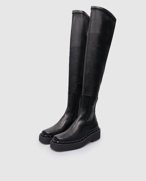 Valentino Rockstud black leather boots 3W0S0HU1GZQ