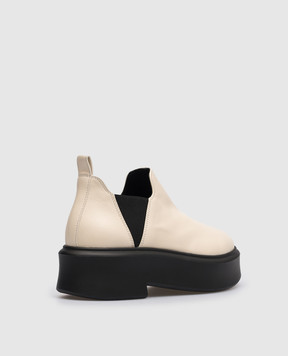 The Row Robin beige leather boots F1247L64
