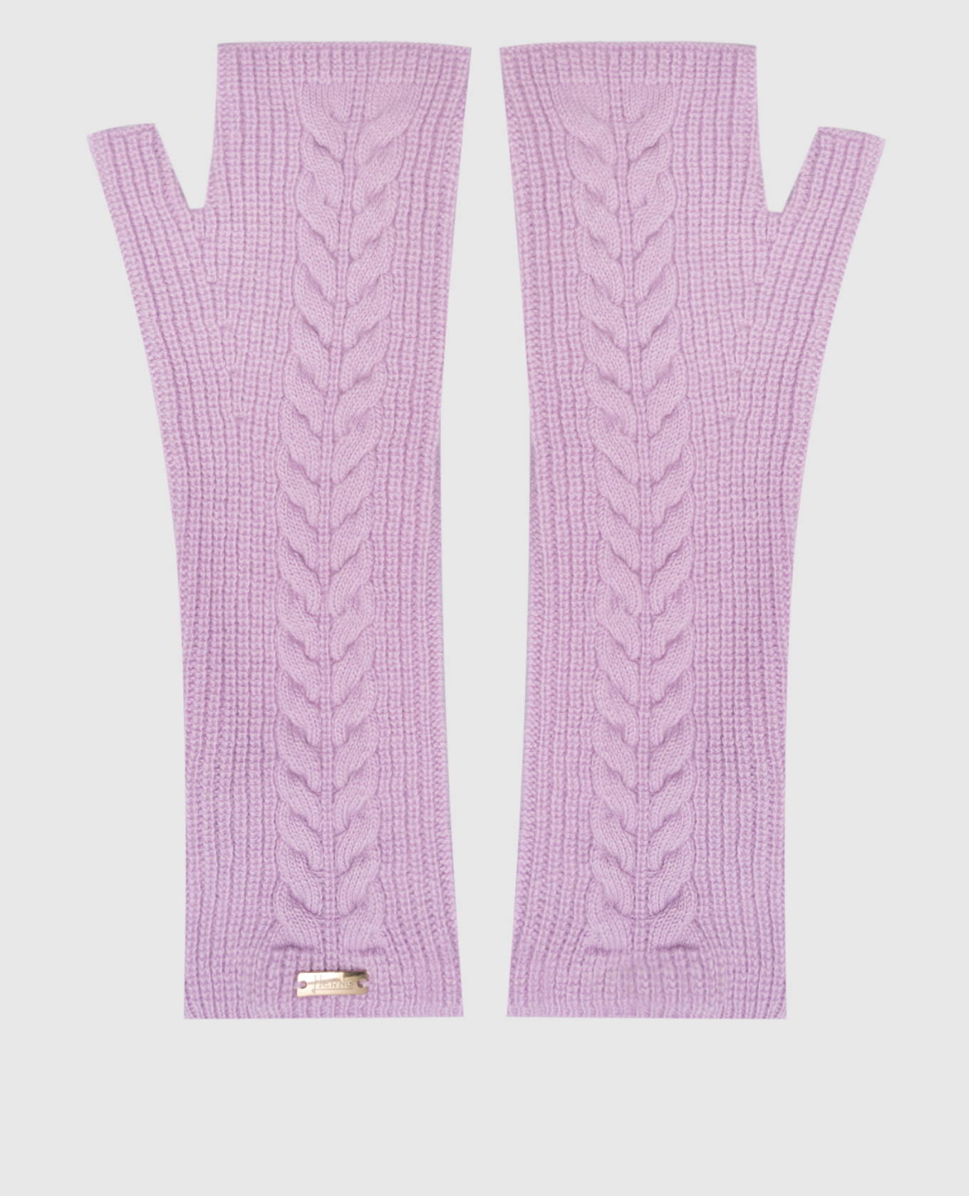 

Purple mittens made of wool with a textured pattern Herno, Violet