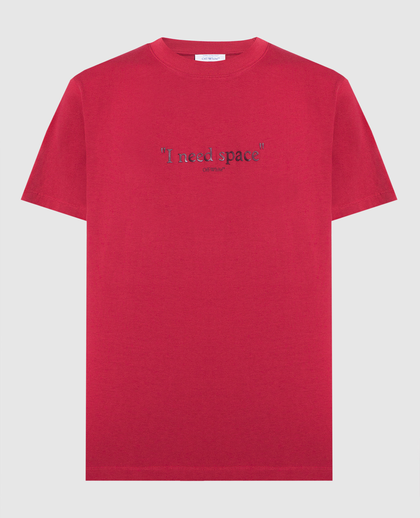 Burgundy t-shirt with textured print off-white