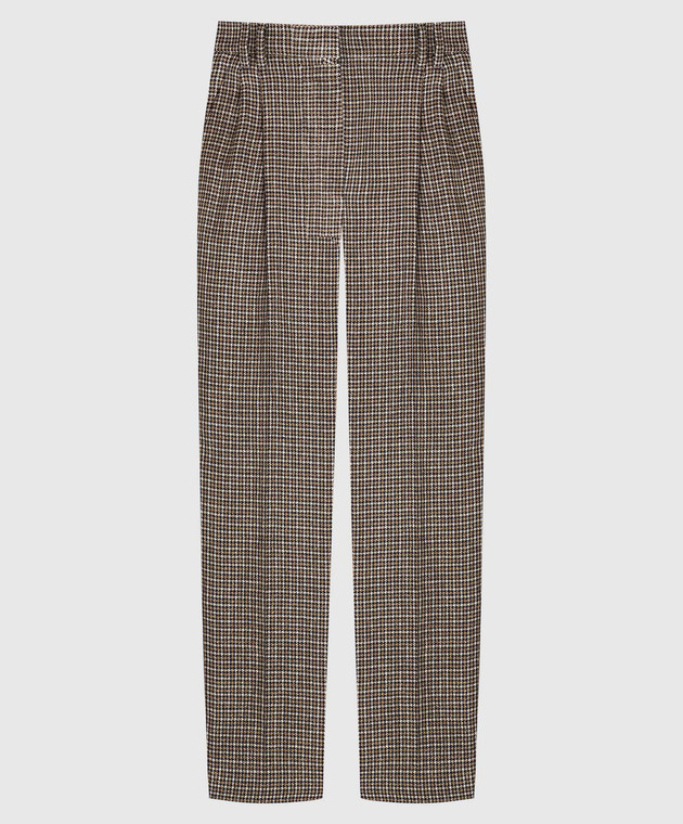 Brunello Cucinelli - Linen pants in a houndstooth pattern