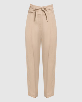 Brunello Cucinelli Beige Carrot Pants MH126P7916