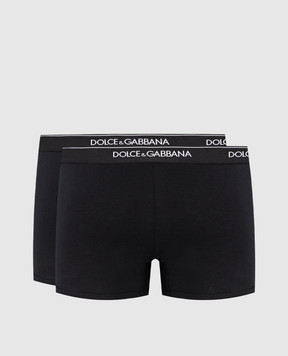 Dolce&Gabbana Set of black boxer briefs with logo M9C07JONN95