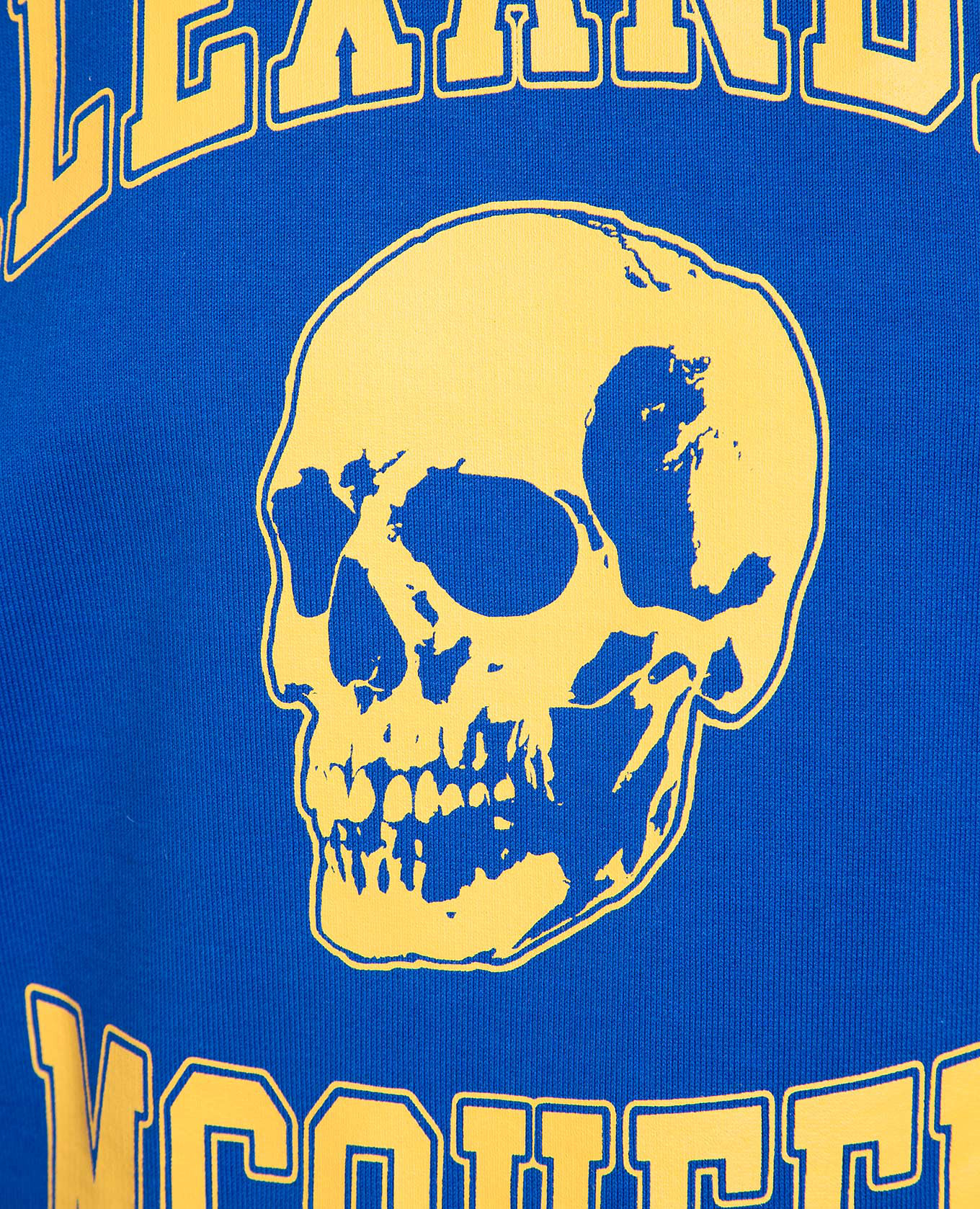 Blue sweatshirt with logo print Alexander McQueen 5