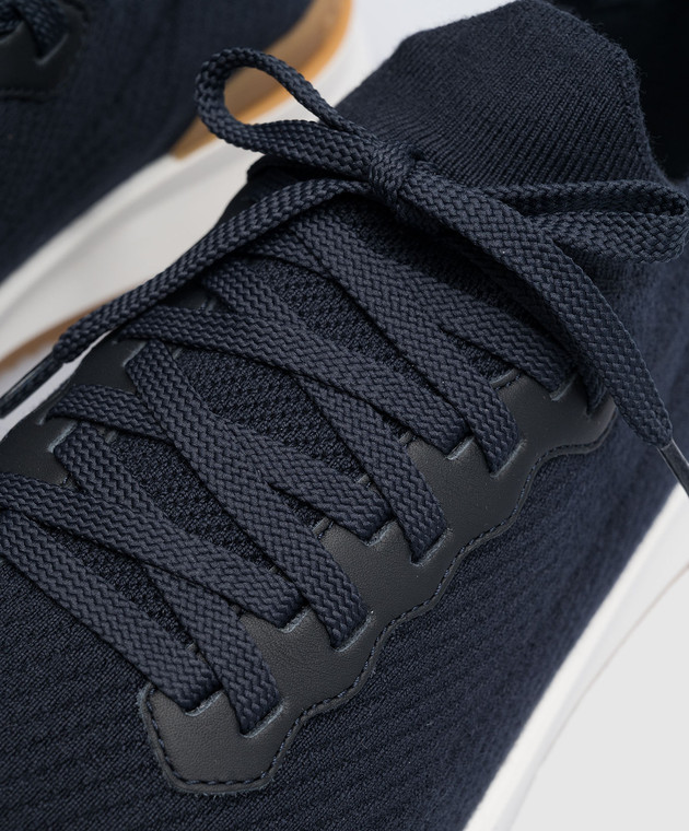 Brunello Cucinelli - Blue sneakers made of wool MZUWLBO253