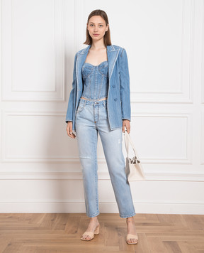 Ermanno Scervino Blue denim corset D422L300FRQ