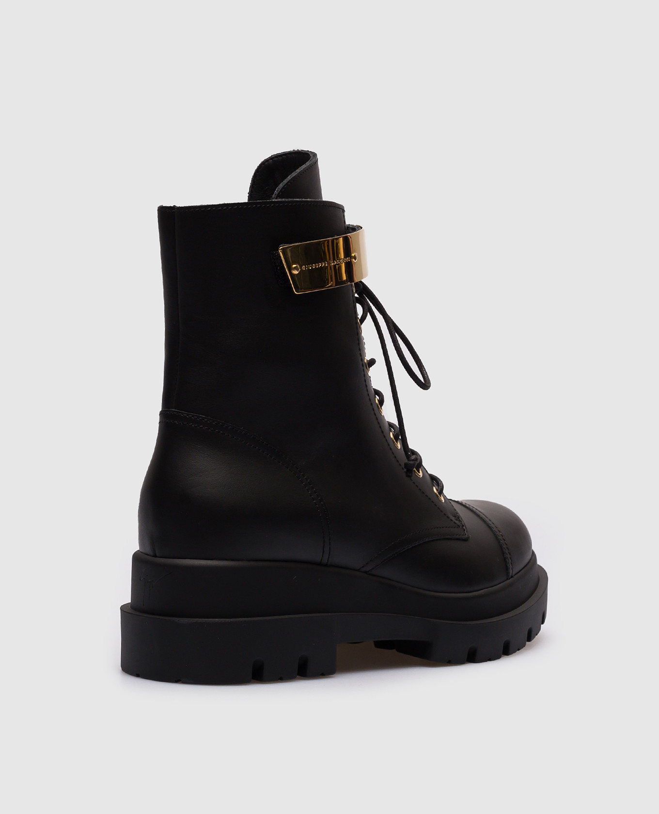 

Black leather boots with logo Giuseppe Zanotti