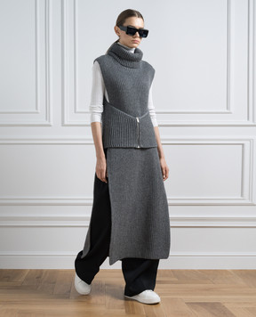 Jil Sander Gray dress made of wool with a scar J02CT0220J14511
