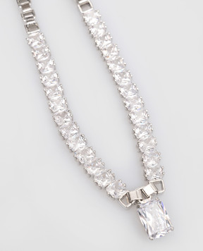 Ellen Conde Silver necklace with crystals ZC9