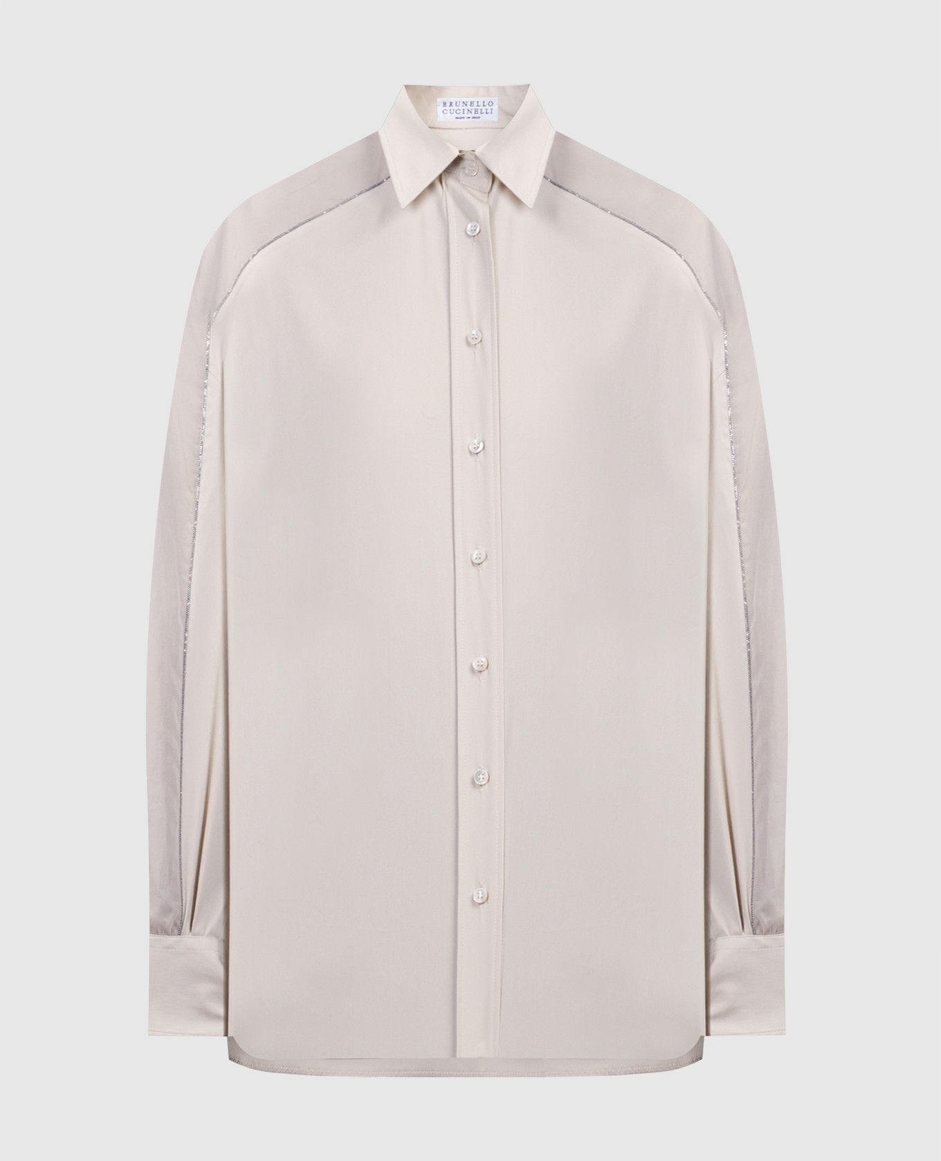 

Beige blouse with monil chain Brunello Cucinelli