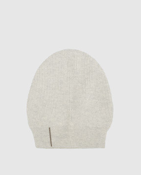 Peserico Gray hat made of wool, silk and cashmere with a monil chain S36151F12K09018